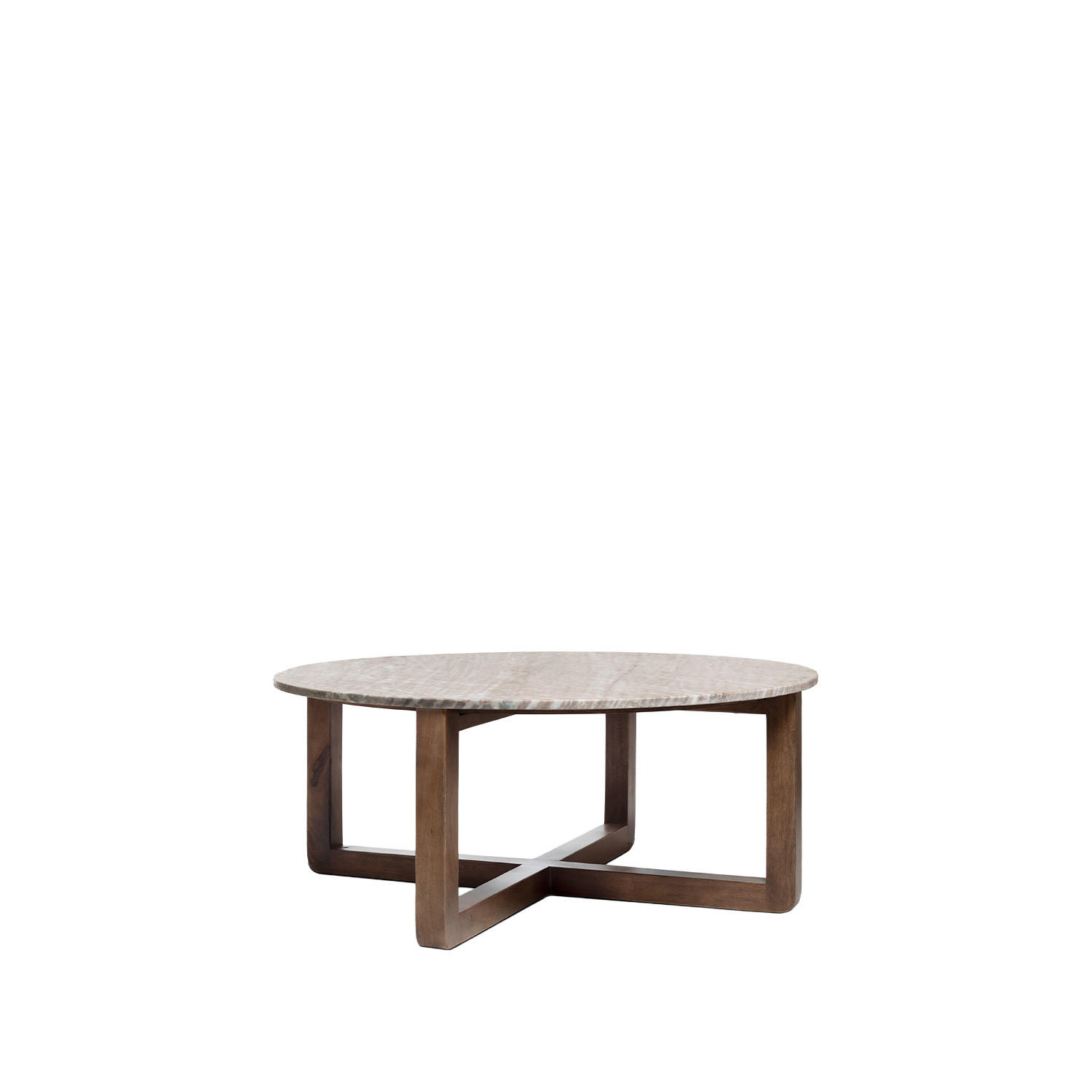 COUCHTISCH FESTER Vinh Walnuss 90 cm x 38 cm - Walnussfarben, Stein (90/90/38cm) - Klast Home