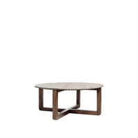 COUCHTISCH FESTER Vinh Walnuss 90 cm x 38 cm - Walnussfarben, Stein (90/90/38cm) - Klast Home