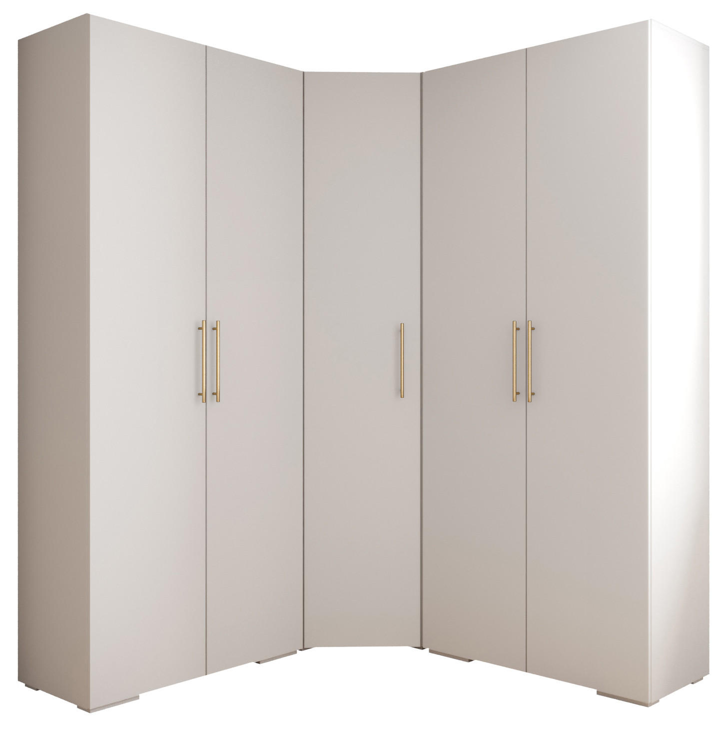 GARDEROBEN-SET 236,7/181,7/47 - Goldfarben/Schwarz, Holz/Kunststoff (181.7/236.7/47cm) - Abiks Möbel