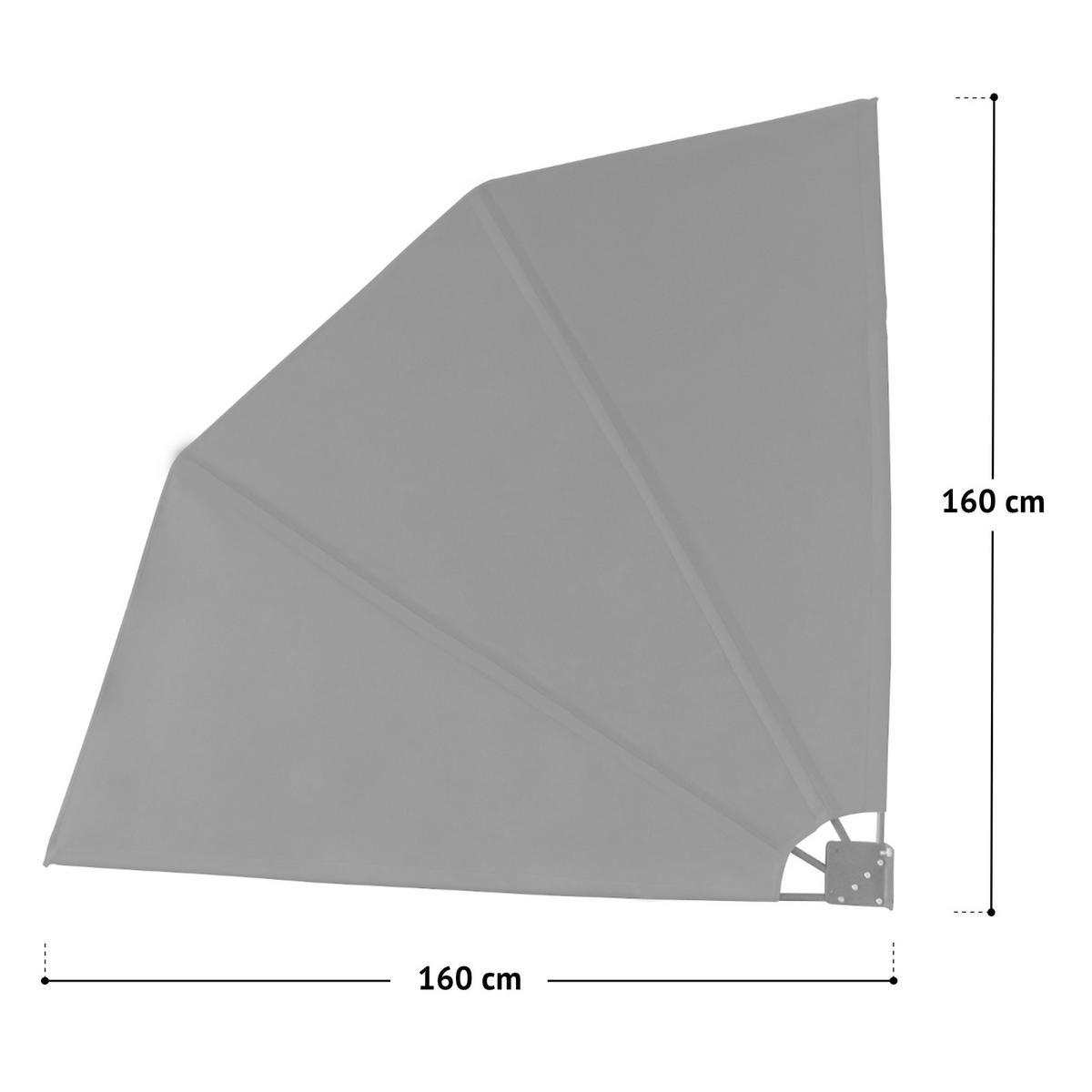 BALKONFÄCHER 160x160 Hellgrau - Hellgrau, Textil (160/160cm) - SVITA