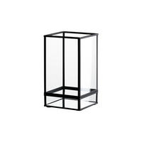 WINDLICHT Nero 17,5 cm - Transparent/Schwarz, Glas/Metall (10/17.5/10cm) - Ritzenhoff Breker