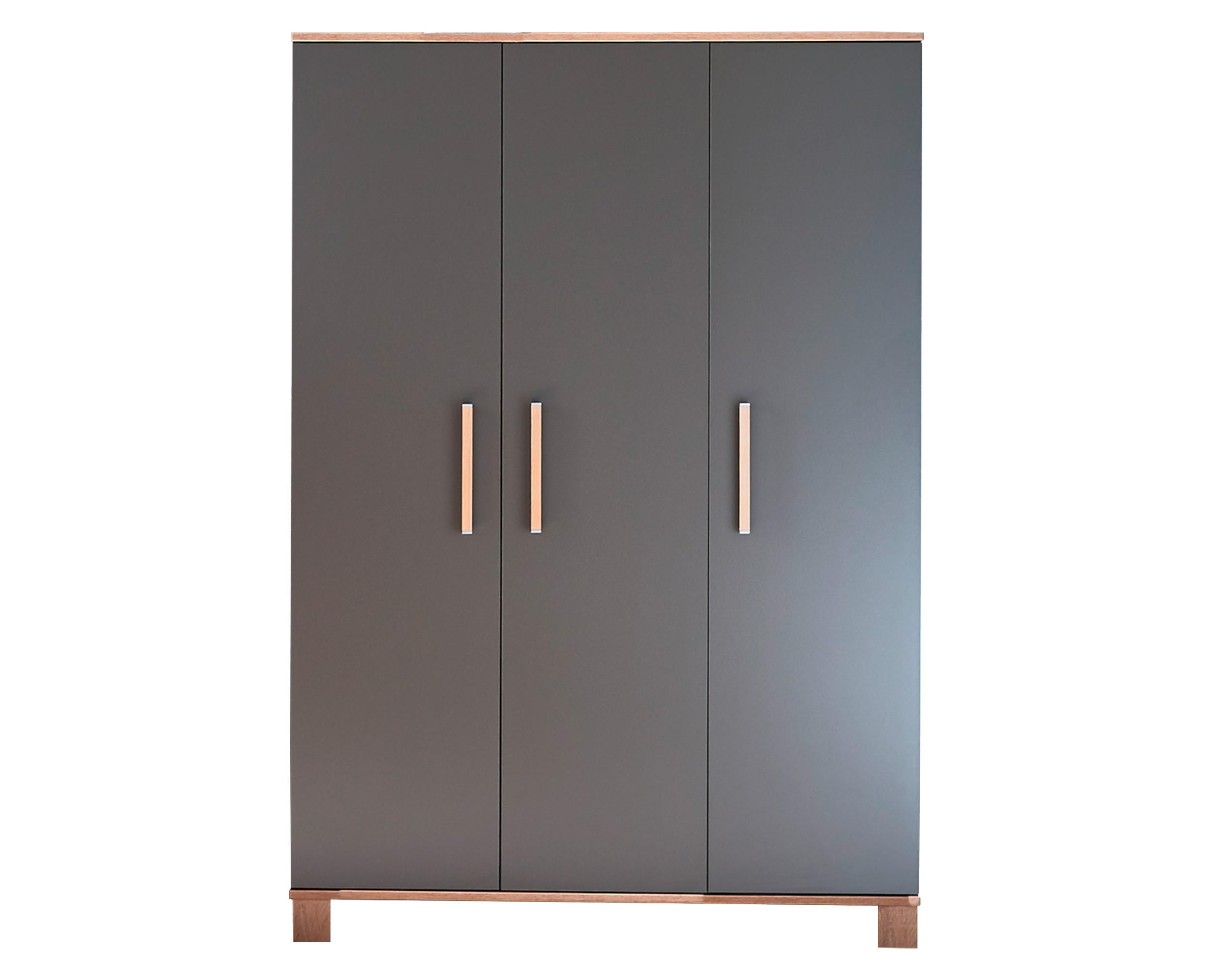 KLEIDERSCHRANK Cloe 131/189/51 cm mit Türdämpfung - Eichefarben/Anthrazit, Holzwerkstoff (131/189/51cm) - arthur berndt