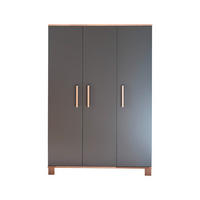 KLEIDERSCHRANK Cloe 131/189/51 cm mit Türdämpfung - Eichefarben/Anthrazit, Holzwerkstoff (131/189/51cm) - arthur berndt