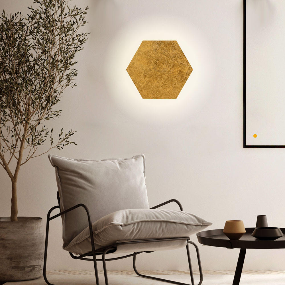 LED-WANDLAMPE Hive Schwarz Ø 55cm - Schwarz, Metall (55/4.4/55cm) - s.luce