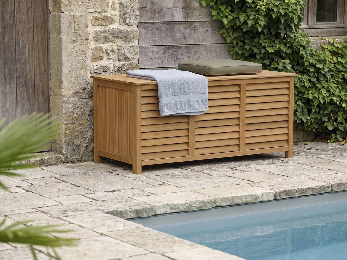 GARTENSCHRANK - GARTENTRUHE macao Braun - Braun, Holz (64/60/130cm) - Habitat Garten