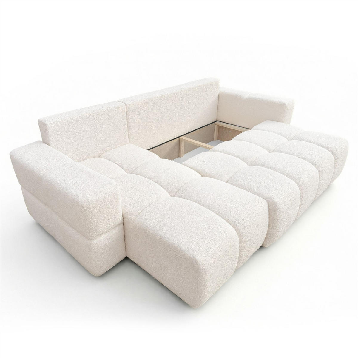 ECKSOFA Denise Mit Schlaffunktion - Grau, Holzwerkstoff/Textil (250/148cm) - Fun Möbel