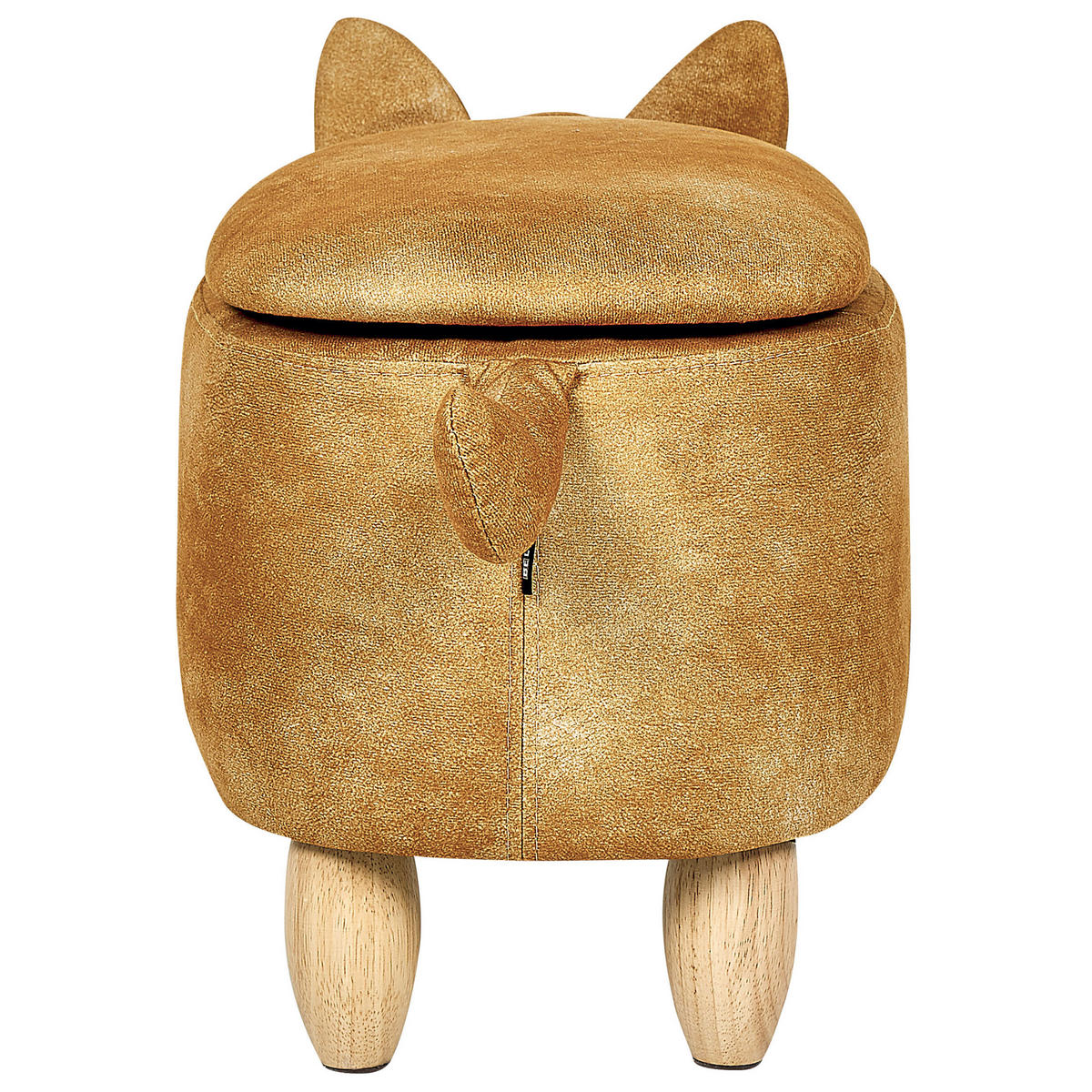 HOCKER Fox 74/32/37 cm - Orange, Textil (32/37/74cm) - Beliani