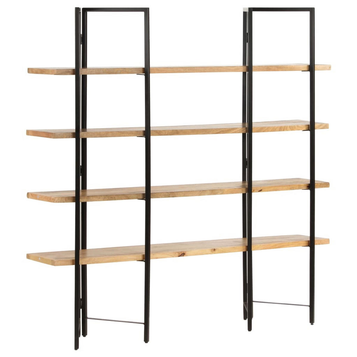 BÜCHERREGAL Mit 4 Regalböden 160/35/160 Cm Mango Massivholz - Braun, Holz (160/160/35cm) - vidaXL