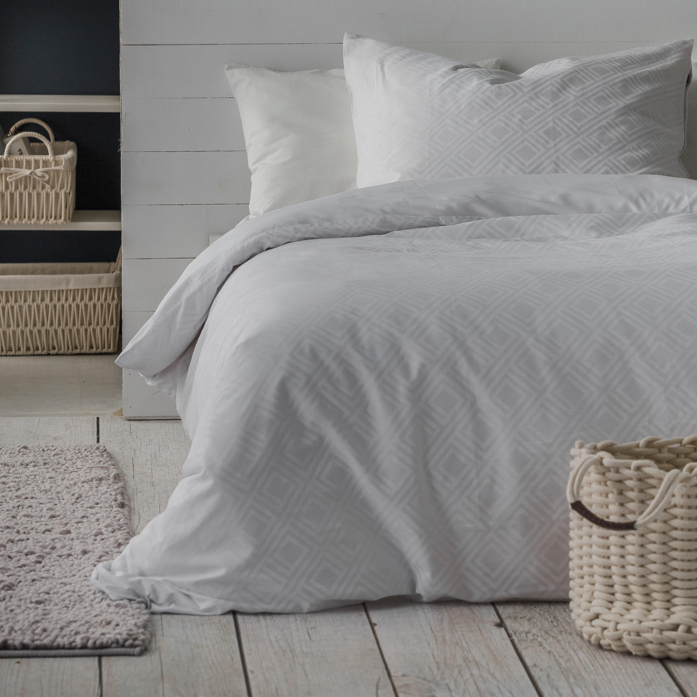 BETTWÄSCHE Grapho - Weiß, Textil (160/200cm) - home&you