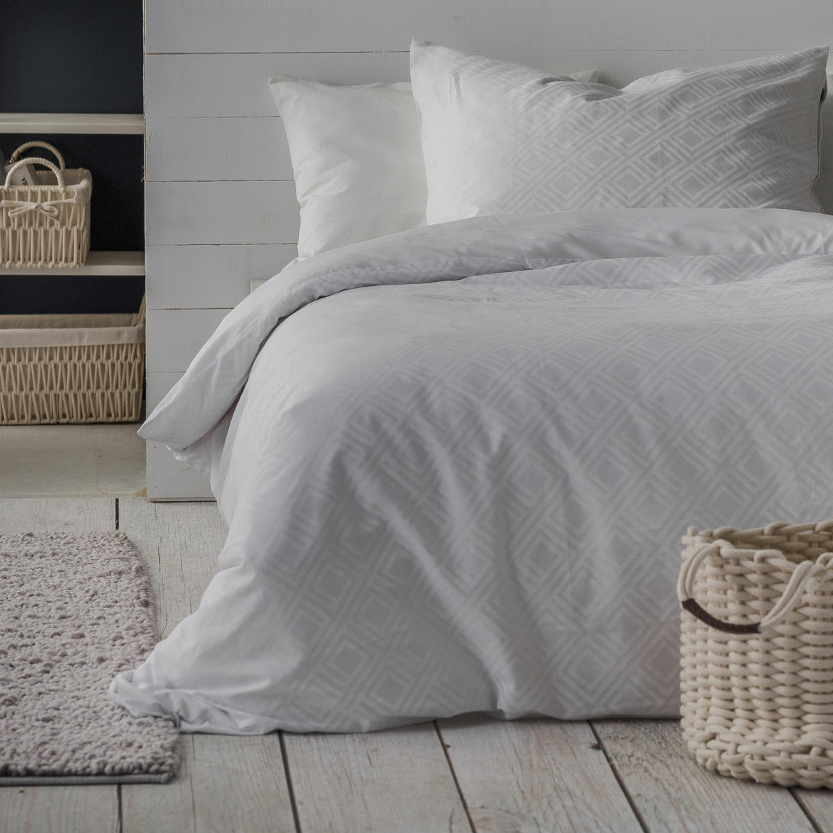BETTWÄSCHE Grapho - Weiß, Textil (160/200cm) - home&you