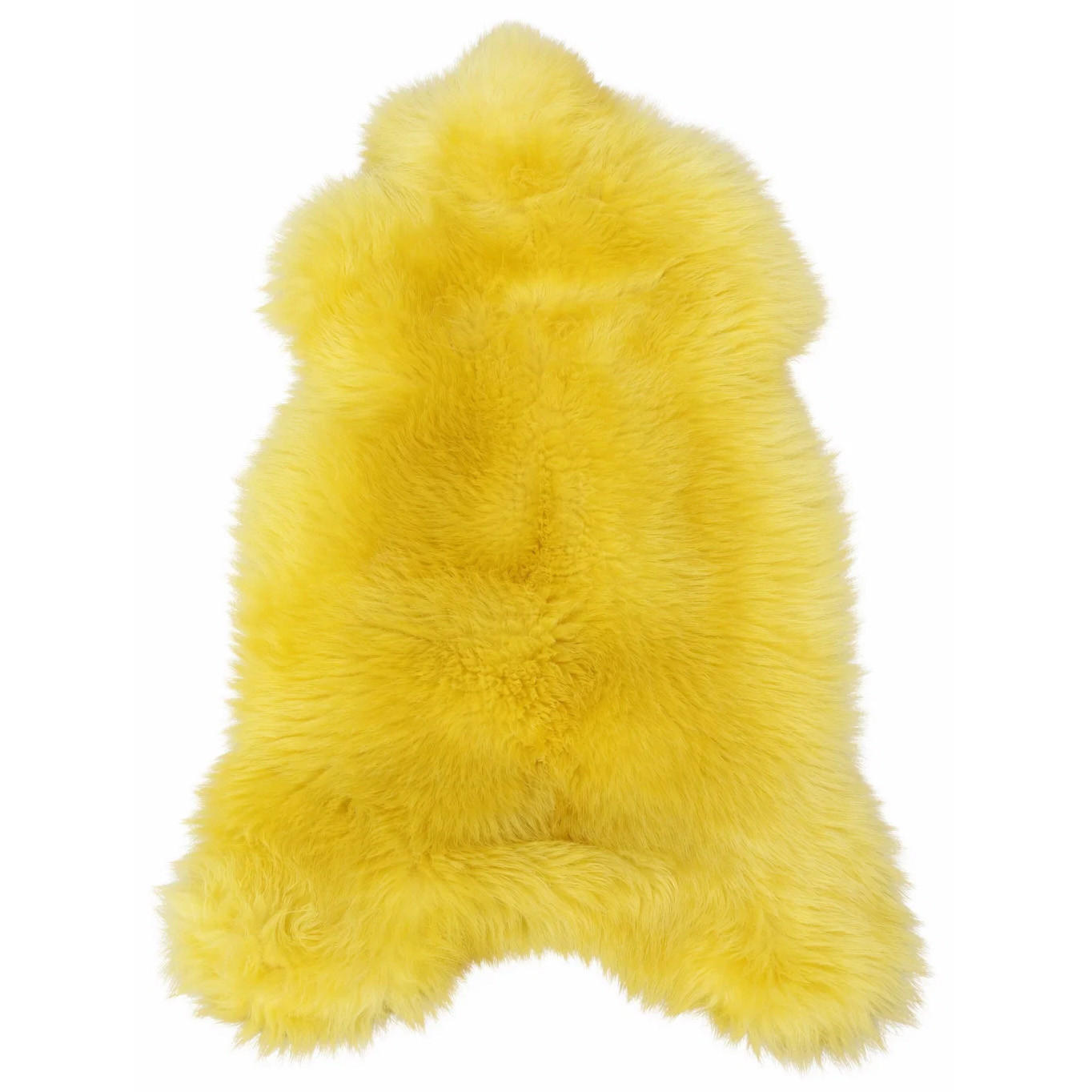 LAMMFELL Öko bunt gefärbt weich Fell Teppich Sonnengelb ca. 90 cm - Gelb, Fell (50/90cm) - Provellus