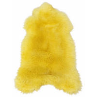 LAMMFELL Öko bunt gefärbt weich Fell Teppich Sonnengelb ca. 90 cm - Gelb, Fell (50/90cm) - Provellus
