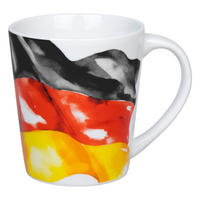 KAFFEEBECHER Flagge Deutschland - Naturfarben, Keramik (0.38L) - Könitz