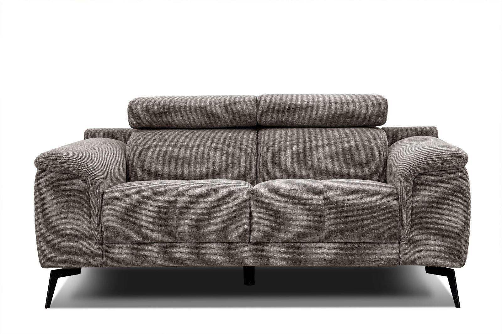 SOFA FIERO 2-Sitzer, taupe - Taupe/Schwarz, Holzwerkstoff/Textil (170/82/103cm) - Courtois Laville