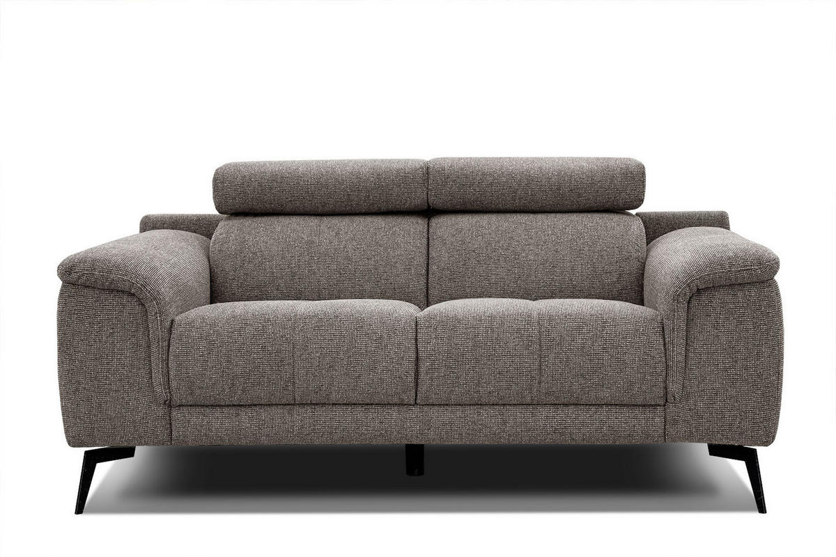 SOFA FIERO 2-Sitzer, taupe - Taupe/Schwarz, Holzwerkstoff/Textil (170/82/103cm) - Courtois Laville