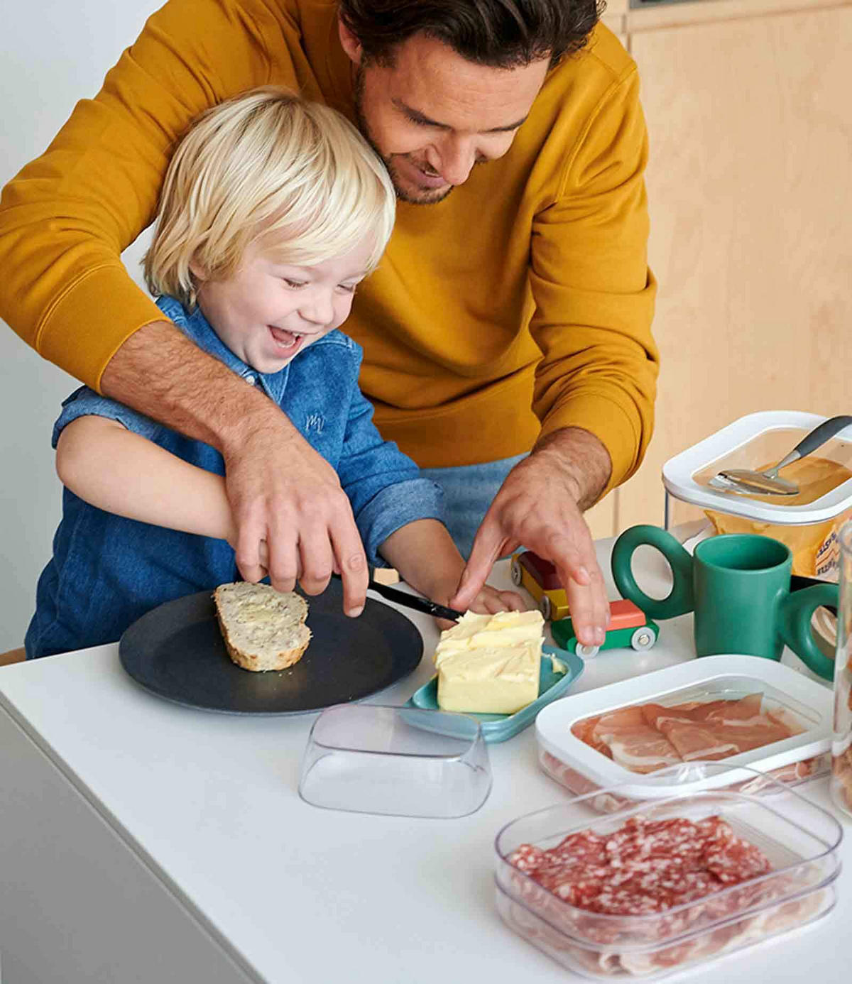 BUTTERDOSE MIT DECKEL Grey 17 x 9,8 x 6,4 cm - Grau, Kunststoff (9.8/6.4/17cm) - Mepal