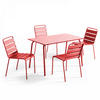 GARTENSET 5-tlg., Rot - Rot, Metall - Oviala