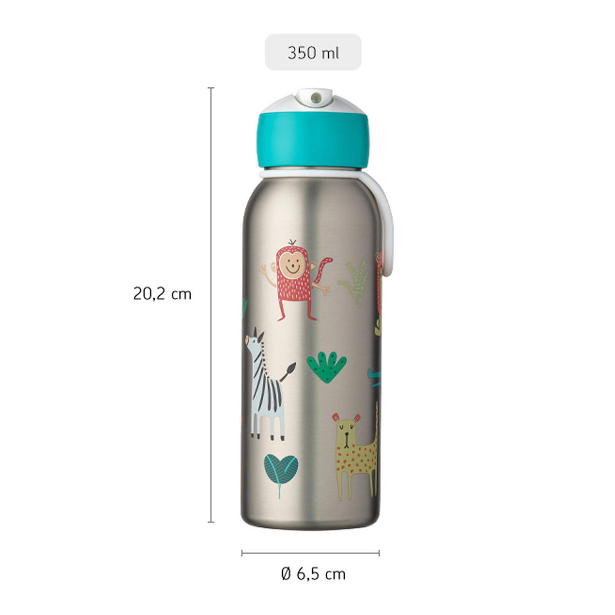 THERMOFLASCHE FLIP-UP Campus Little Farm 350 ml - Grün, Metall (0.35L) - Mepal