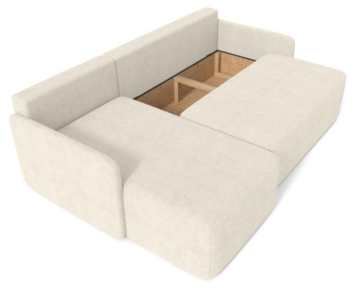 ECKSOFA Ecru BLUMEN Boucle Universal - Ecru, Textil (212/142cm) - Sepro Meble