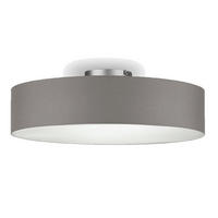 DECKENLAMPE Ø60cm, Lampenschirm Stoff Braun-Grau - Braun/Grau, Textil (60/60/17cm) - meineWunschleuchte