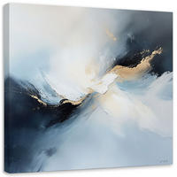 LEINWANDBILD Abstrakt Schwarz Gold Grau 60x60cm - Grau, Textil (60/60cm) - Feeby