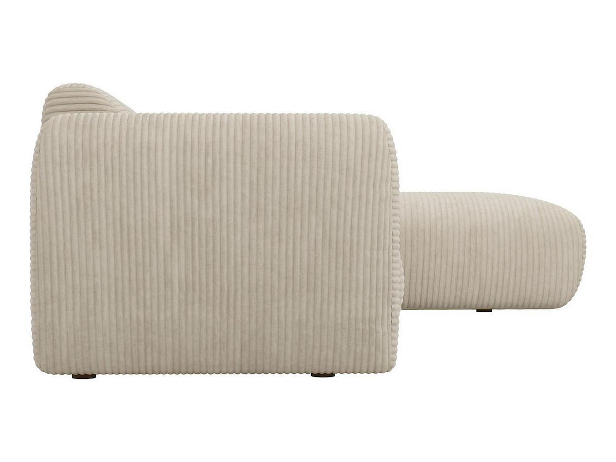GROSSES Ecksofa - Ecke rechts - Cord - Beige - POGNI - Beige, Textil (280/165cm) - Vente-Unique
