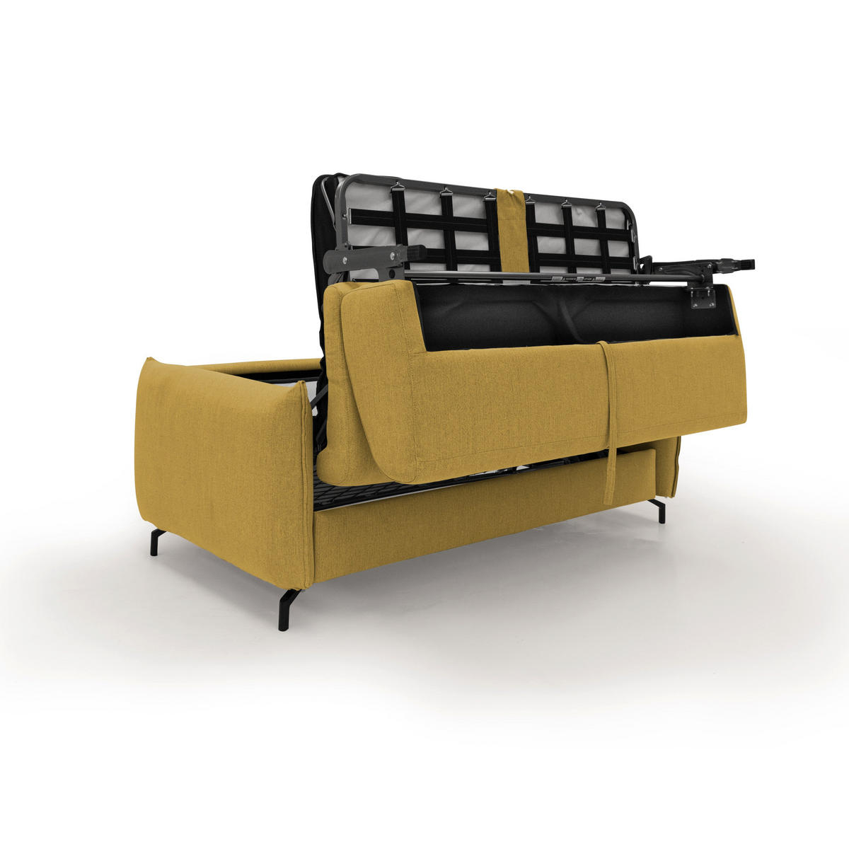 SCHLAFSOFA Scarlet - Gelb, Textil (175/95/96cm) - Divani.store