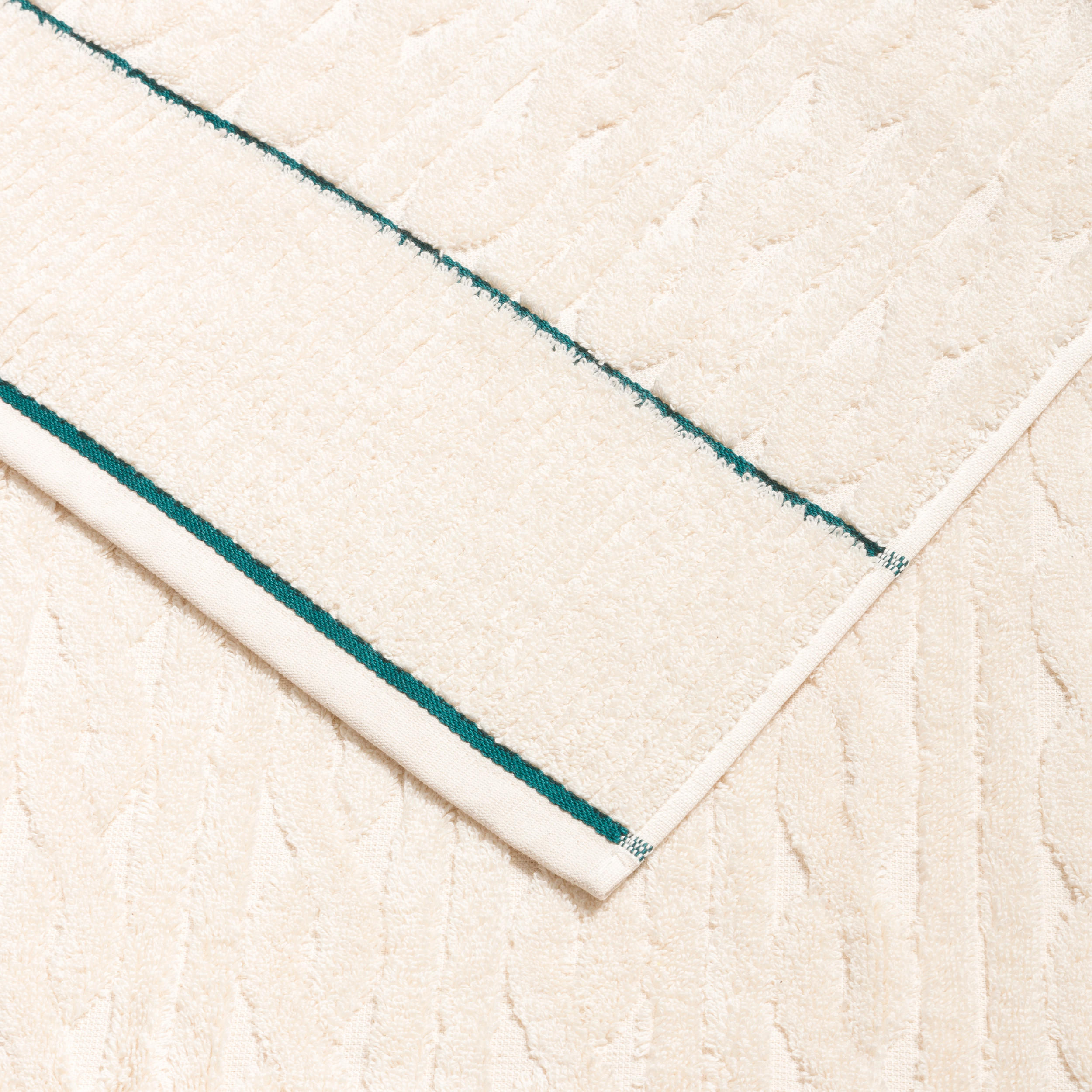 HANDTUCH COSY KNITS - Naturfarben/Dunkelblau, Textil (50/100cm) - MÖVE