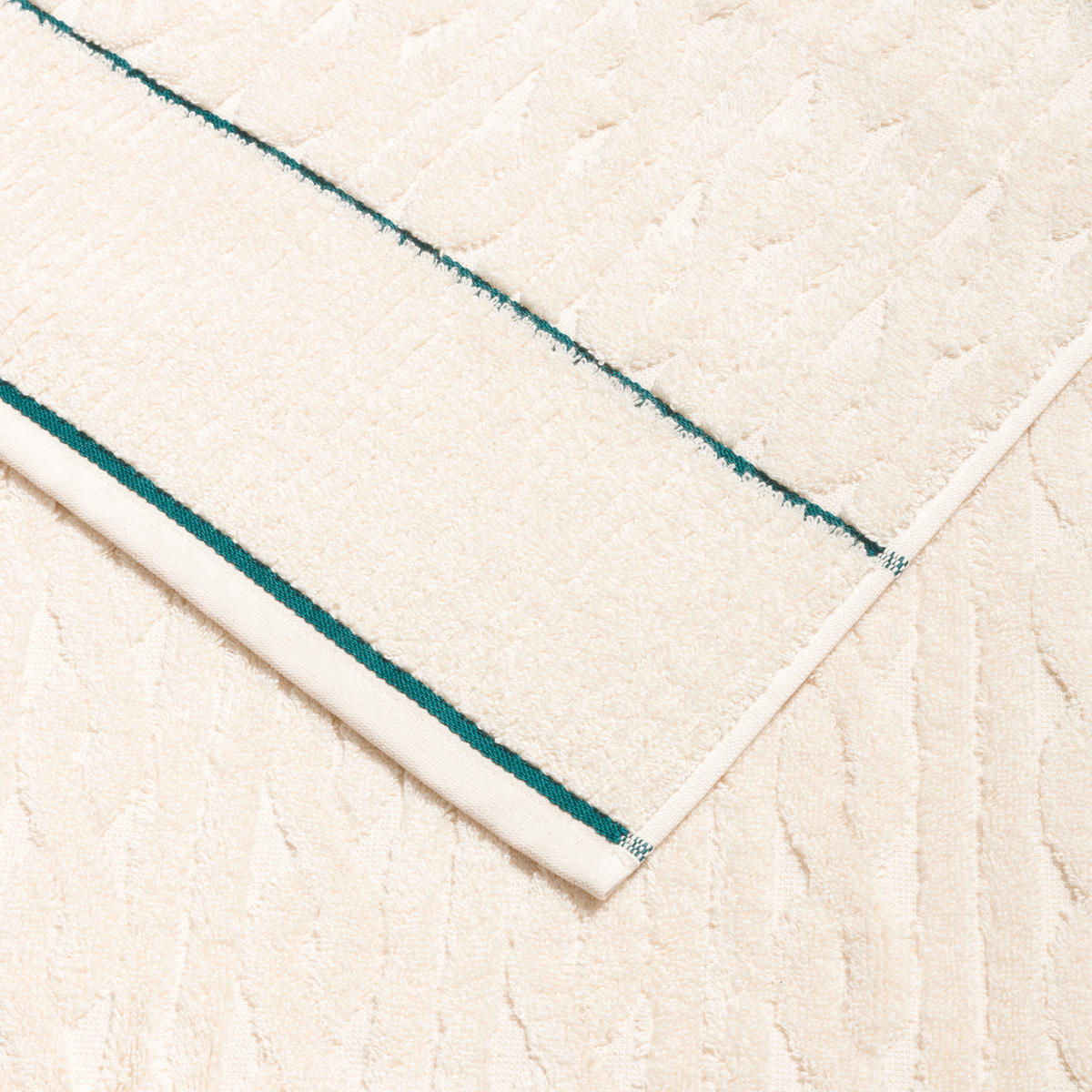 HANDTUCH COSY KNITS - Naturfarben/Dunkelblau, Textil (50/100cm) - MÖVE