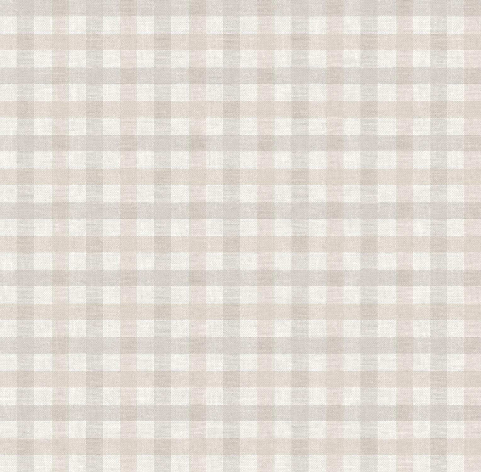 TAPETE Karomuster 53 cm x 10 m - Beige, Papier (53/1000cm) - Sanders & Sanders