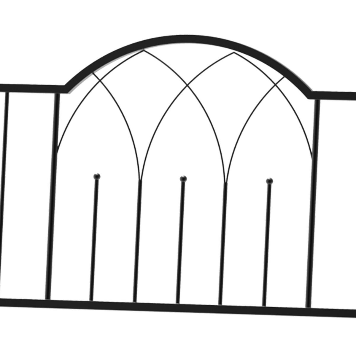 ROSENBOGEN mit Bank, 115 x 59 x 203 cm, Metall, Schwarz - Schwarz, Metall (115/203/59cm) - Outsunny