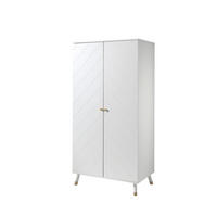 KINDERKLEIDERSCHRANK BILLY Weiß 100x60x200 cm - Weiß, Holz (100/200/60cm) - FURNLUX