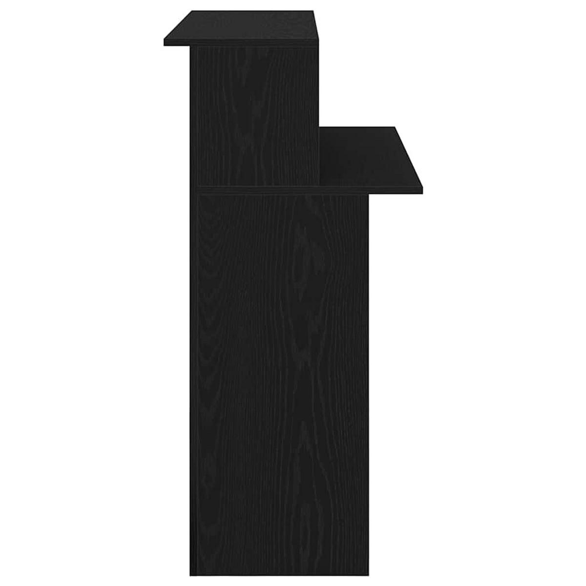 EMPFANGSTHEKE mit 2 Tischplatte 100/50/103,5 cm aus Holzwerkstoff Schwarz - Schwarz, Holz (50/100/103.5cm) - vidaXL