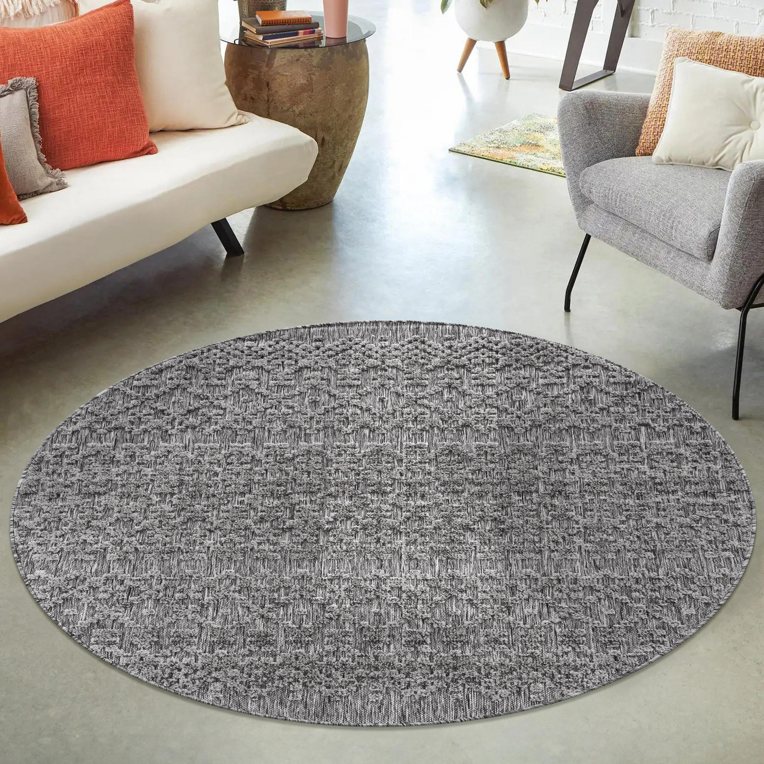 OUTDOORTEPPICH 200/200 cm Stilo 864 - Anthrazit, Textil (200/200cm) - Paco Home