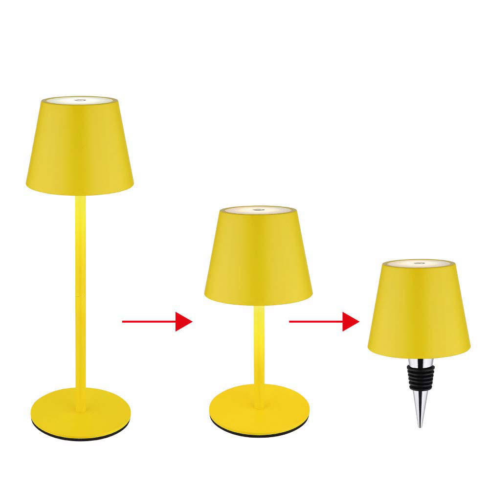 LED TISCHLAMPE VANNIE I Gelb - Gelb, Metall (11.5/11.5/36cm) - Globo Lighting