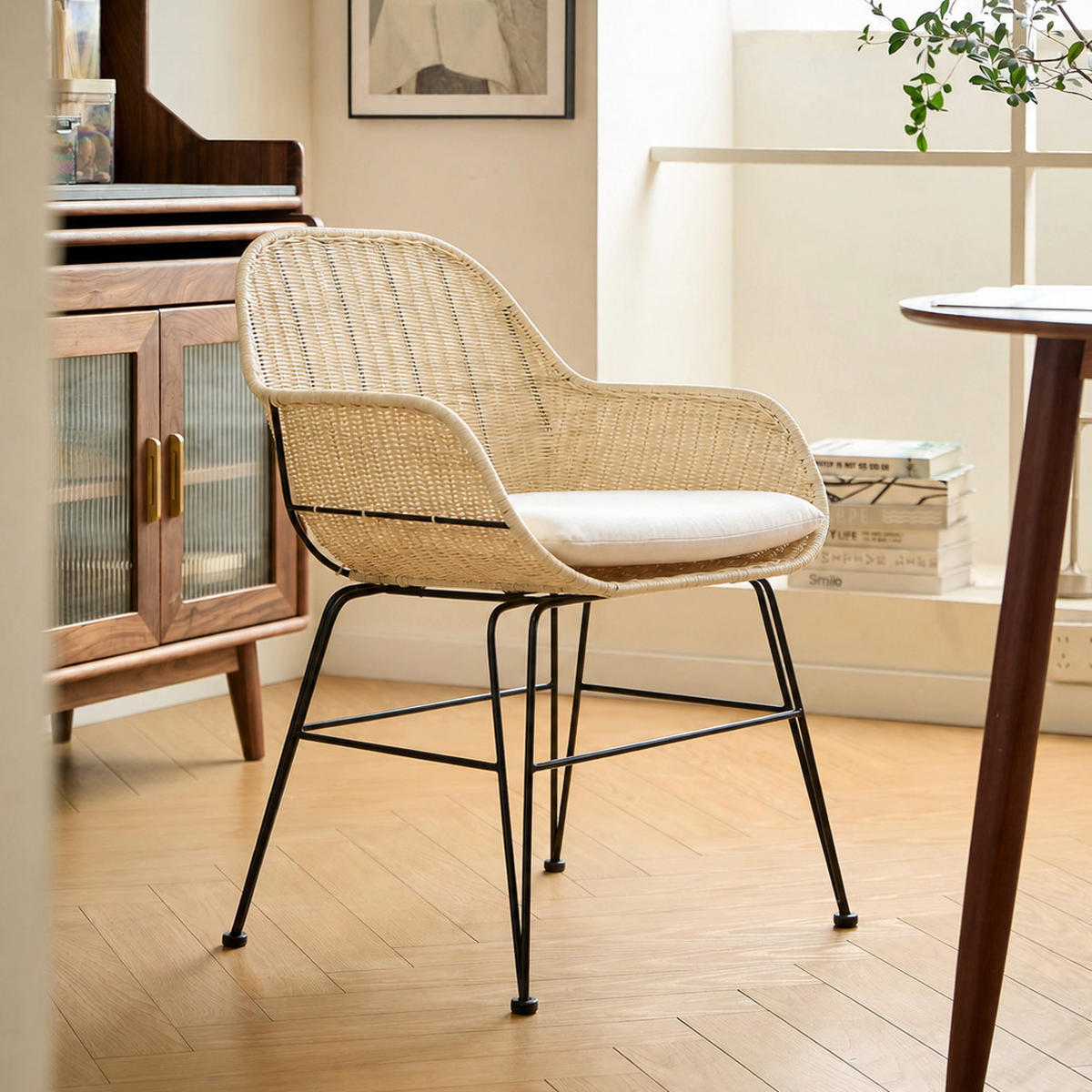 STUHL 2er-Set Rattan Braun - Braun, Holz (59/86/61cm) - Nordlys