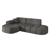 ECKSOFA Ottomane Links LIVO-L1 - 252x173x79,5 cm Dunkelgrau - Dunkelgrau, Holzwerkstoff/Textil (252/173cm) - ALTDECOR