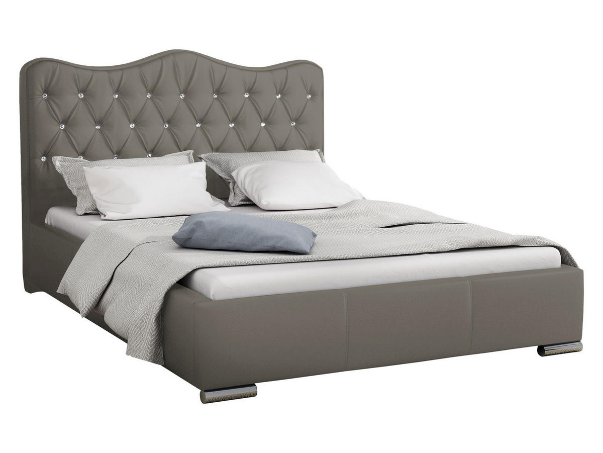 POLSTERBETT Santorini - Grau, Holz (140/200cm) - MIRJAN24