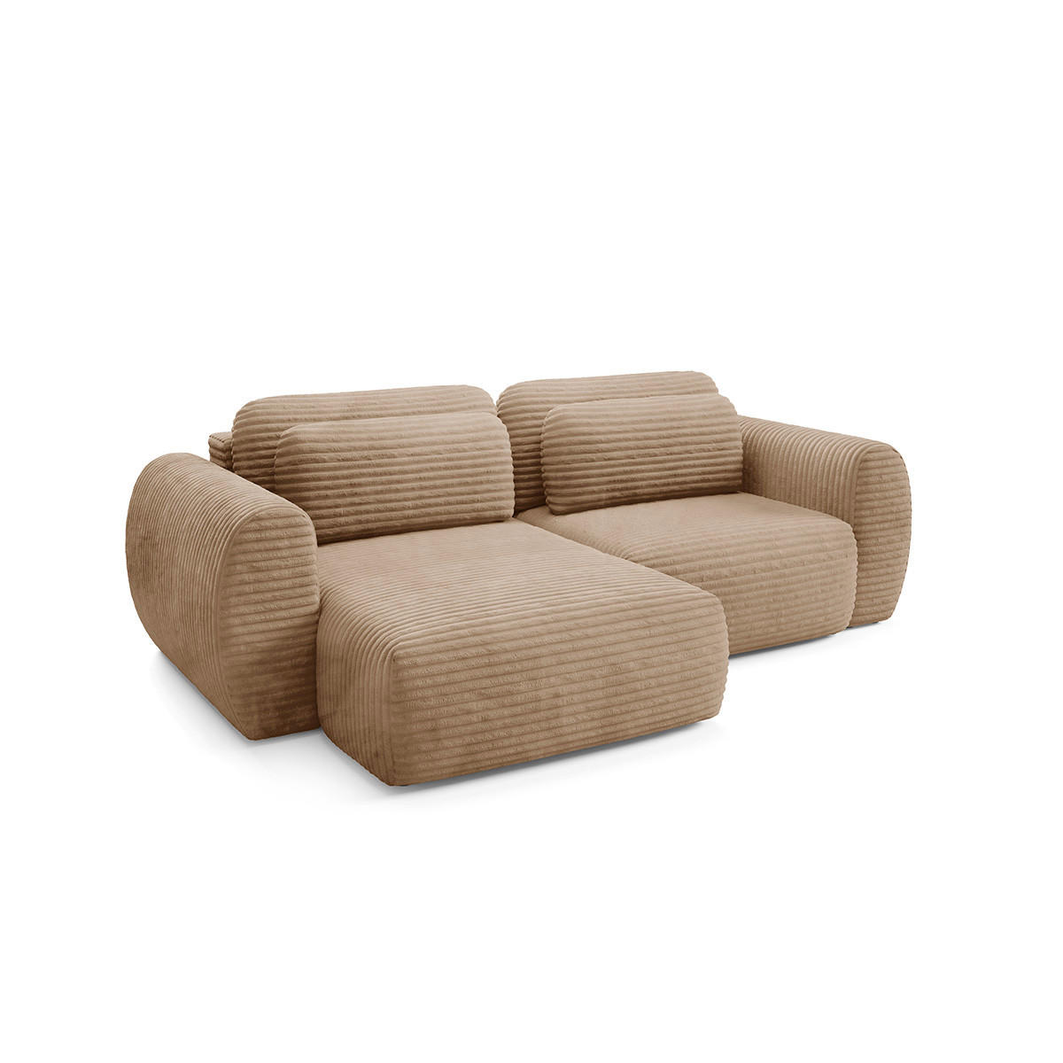 ECKSOFA Camilla 3 Sitzplätze Beige - Beige, Holz (270/165cm) - Petits-meubles