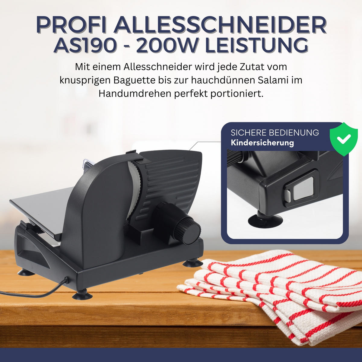 ALLESSCHNEIDER AS190 DUAL 200W - Schwarz, Kunststoff - Sommertal