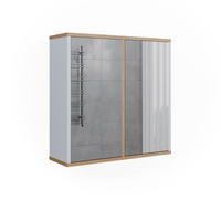 BADSPIEGELSCHRANK Didi Weiß/Artisan 60 x 60 cm mit zwei Spiegeltüren - Weiß/Eiche Artisan, Holzwerkstoff (60/60/20cm) - Vicco