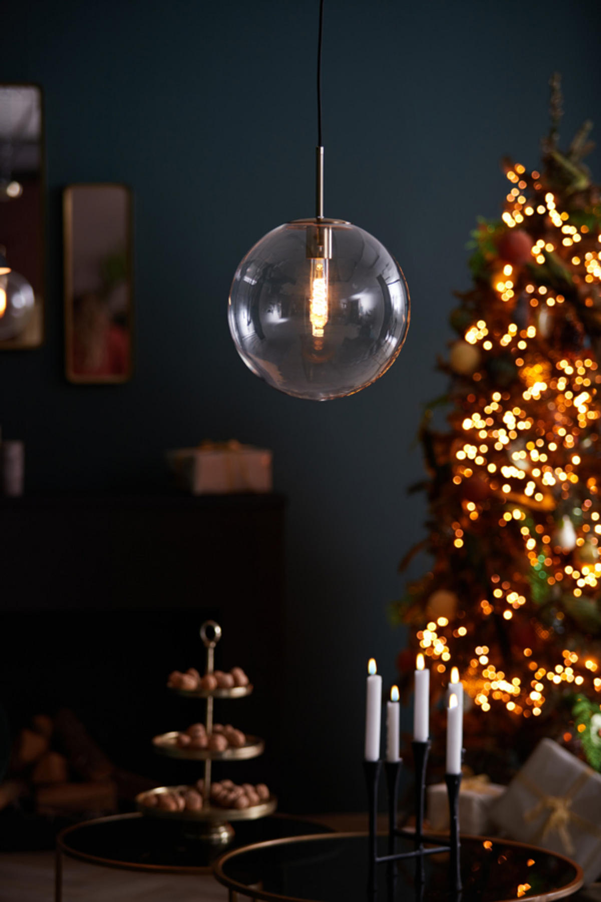 HÄNGELAMPE Medina Hell Ø30/30 cm - Transparent, Glas (30/30/30cm) - Light & Living