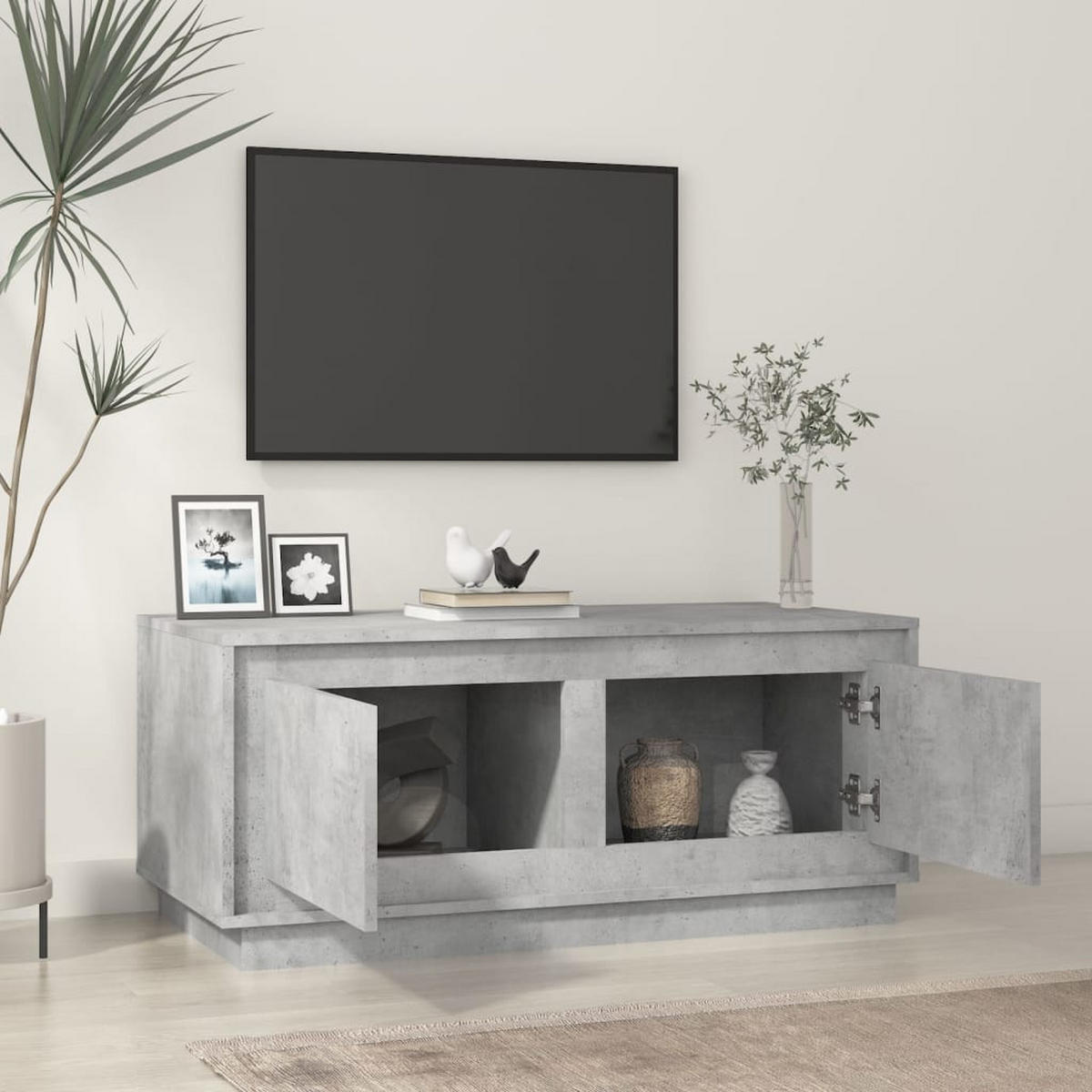 COUCHTISCH Betongrau 102x50x44 cm Holzwerkstoff - Grau, Holzwerkstoff (102/50/44cm) - furnicato