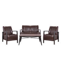 WOHNZIMMER-SET Braun, Schwarz - Schwarz/Braun, Textil (127/86/72cm) - MCW