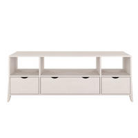 MASSIVHOLZ-TV-SCHRANK Gdynia, Buche - lackiert, Weiß - Weiß, Holz/Buchenholz (160/60.4/45cm) - Visby