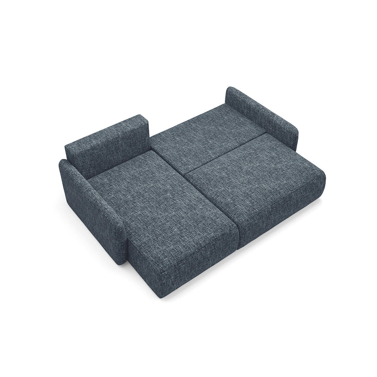 ECKSOFA Lazare 3 Sitzplätze Blau - Blau, Holz (217/148cm) - Petits-meubles