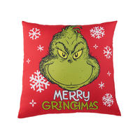 ZIERKISSEN The Grinch Rot 40 x 40 cm - Rot, Textil (40/40/10cm) - United Labels
