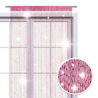FADENVORHANG Lurex pink/silber 245/90 cm Glitzer-Effekt Stangendurchzug kürzbar - Pink, Textil (90/245/1cm) - wometo