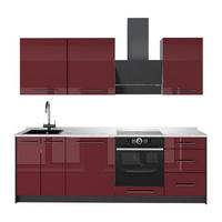 CHICINETĂ Fame-Line, Bordeaux lucios ridicat/antracit, 230 cm, AP Marmură - bordo/antracit, compozit lemnos (230/206.8/60cm) - Vicco