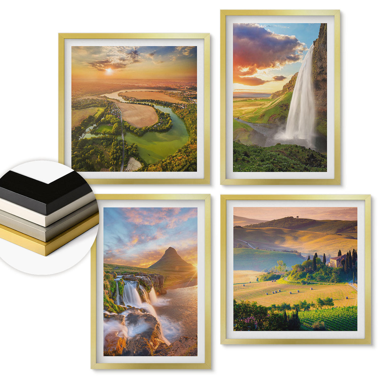 ArtPrintCave Wandbilder Gold 50x50 cm